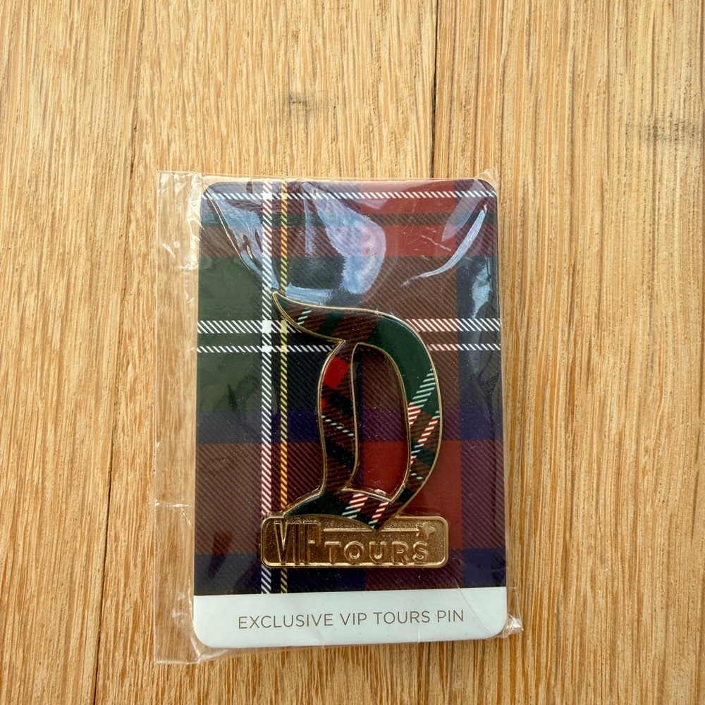Exclusive Plaid Disney VIP Tours Pin NIP